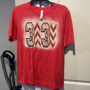 Bella Canvas Red and White Graphic Tee